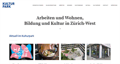 Desktop Screenshot of kulturpark.ch
